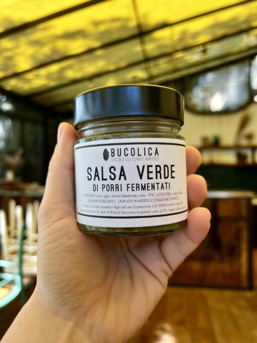 Salsa verde di porri fermentati